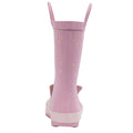 Purple-Beige - Back - Trespass Childrens-Kids Character Unicorn Wellington Boots