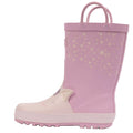 Purple-Beige - Pack Shot - Trespass Childrens-Kids Character Unicorn Wellington Boots