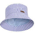 Blue Tone - Front - Trespass Childrens-Kids Berwick Striped Bucket Hat