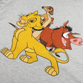 Grey - Side - The Lion King Womens-Ladies Simba & Friends Heather T-Shirt