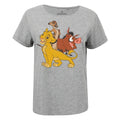 Grey - Front - The Lion King Womens-Ladies Simba & Friends Heather T-Shirt