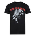 Black - Front - Marvel Mens Vision T-Shirt