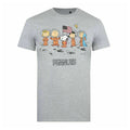 Sports Grey - Front - Peanuts Mens Moon Landing T-Shirt