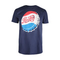Navy - Front - Pepsi Mens Bottle Cap T-Shirt