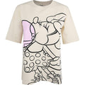 Sand - Front - Disney Womens-Ladies Minnie Mouse Bubblegum Slouch T-Shirt