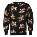 Black - Front - Disney Womens-Ladies Strides Minnie Mouse All-Over Print Sweatshirt