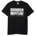 Black-White - Front - The Office Mens Dunder Mifflin Logo T-Shirt