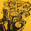 Gold-White - Side - Star Wars Mens Boba Fett Graffiti T-Shirt