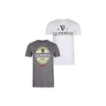 Khaki-White - Front - Guinness Mens Logo T-Shirt (Pack of 2)