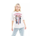 White - Back - Clueless Womens-Ladies Classic Stairs T-Shirt
