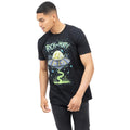 Black - Side - Rick And Morty Mens UFO T-Shirt