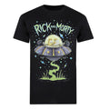 Black - Front - Rick And Morty Mens UFO T-Shirt