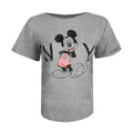 Sports Grey - Front - Disney Womens-Ladies Mickey Mouse New York Heather T-Shirt