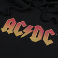 Black - Side - AC-DC Womens-Ladies Logo Cropped Hoodie