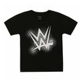 Black - Front - WWE Boys Paint Logo T-Shirt