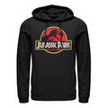 Black - Front - Jurassic Park Mens Classic Logo Hoodie