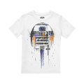 White - Front - Star Wars Childrens-Kids R2-D2 Drips T-Shirt