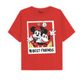 Red - Front - Disney Girls Bestfriends Mickey & Minnie Mouse T-Shirt