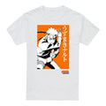 White-Orange-Black - Front - Naruto Mens Panel T-Shirt