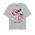 Sports Grey - Front - Mickey Mouse & Friends Girls Square Heather T-Shirt