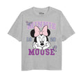 Sports Grey - Front - Disney Girls Butterfly Varsity Minnie Mouse T-Shirt