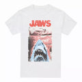 White - Front - Jaws Mens Punk Poster T-Shirt
