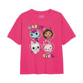 Fuchsia - Front - Gabby´s Dollhouse Girls Friends Hearts T-Shirt