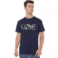 Navy - Side - Captain America Mens Window T-Shirt