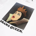 White-Black - Side - Snow White And The Seven Dwarfs Womens-Ladies Drama Queen T-Shirt