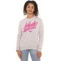 Heather Grey - Side - Wonder Woman Womens-Ladies Neon Logo Sweatshirt