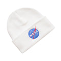 White - Side - NASA Mens Meatball Beanie