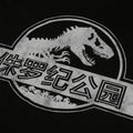 Black - Side - Jurassic Park Mens Chinese Logo T-Shirt