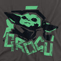 Charcoal - Back - Star Wars Mandalorian Mens Grogu Paint T-Shirt