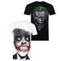 White-Black-Red - Front - DC Comics Mens The Joker T-Shirt (Pack of 2)