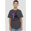 Charcoal - Back - Black Panther Childrens-Kids 1st Birthday T-Shirt