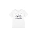 White - Front - Lilo & Stitch Childrens-Kids Relaxed Sketch T-Shirt