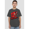 Charcoal - Back - Iron Man Childrens-Kids 12th Birthday T-Shirt