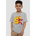 Sport Heather - Back - Iron Man Childrens-Kids Cute 5th Birthday T-Shirt