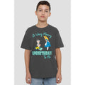 Charcoal - Back - Alice In Wonderland Childrens-Kids Very Merry Unbirthday To Me T-Shirt