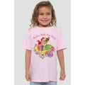 Pink - Back - Disney Princess Childrens-Kids Besties Shine Ariel Rapunzel Tiana T-Shirt