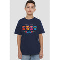 Navy - Back - Coco Childrens-Kids Skull Logo Full Color T-Shirt