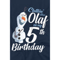 Navy - Lifestyle - Frozen Childrens-Kids Chillin Like Olaf 5th Birthday T-Shirt