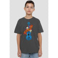 Charcoal - Back - Coco Childrens-Kids Remember Me Guitar With Skulls T-Shirt