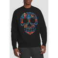 Black - Back - Coco Unisex Adult Day Of The Dead Rivera Family Skull Sweatshirt