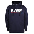 Navy - Front - NASA Mens Insignia Hoodie