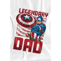 White - Lifestyle - Captain America Mens Legendary Dad America T-Shirt