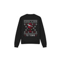 Black - Front - Deadpool Unisex Adult Coming To Town Sweatshirt