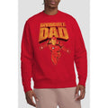 Red - Back - Iron Man Unisex Adult Invincible Dad Flying Fathers Day Sweatshirt