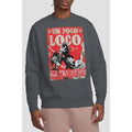 Charcoal - Back - Coco Unisex Adult Un Poco Loco Hector Poster Sweatshirt