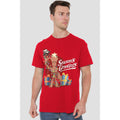 Red - Back - Guardians Of The Galaxy Mens Seasons Grootings T-Shirt